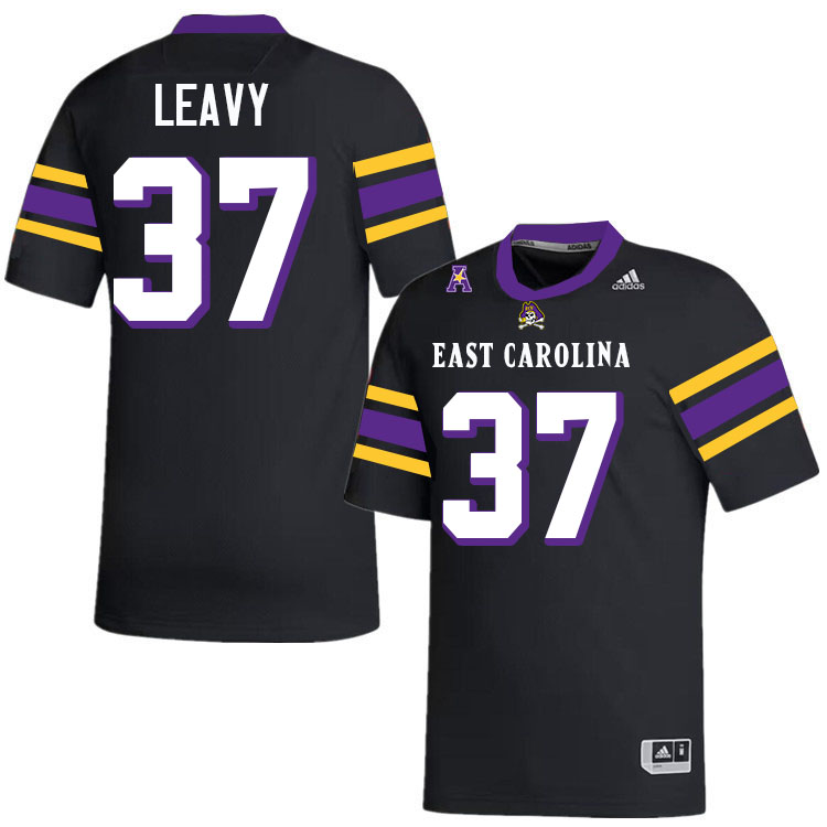 #37 Ryan Leavy East Carolina Pirates College Football Jersey Stitched-Black #37 Ryan Leavy East Carolina Pirates College Football Jersey Stitched-Black